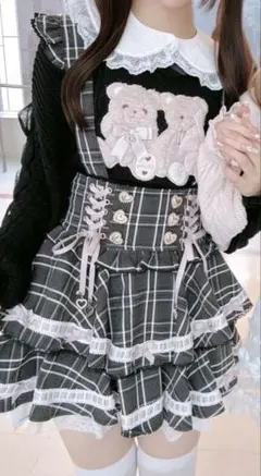 LIZLISAくまモチーフ ケーブルニット ブラック - メルカリ