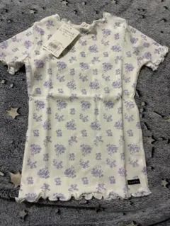 branshes 花柄 リブ Tシャツ 110cm テレコ　270のサムネイル