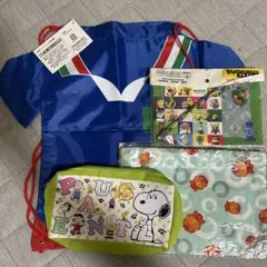 スヌーピーポーチとミニオン文房具セット