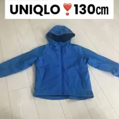 UNIQLO130㎝❣️ キッズ フード付きジャケット ブルー