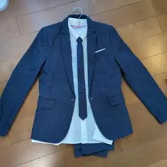 H&M 152 150 スーツセット　ネクタイ、ベルト付きセットアップジャケット