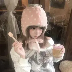 帽子 ニット いちご