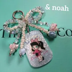 ♪韓国風リボン型チャームゆめかわガーリー♪バッグチャーム♪ストラップハンドメイド