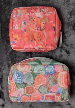 【新品未使用】JAL ヘラルボニー ポーチのみ２個セット