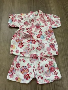 花柄 ベビー甚平 80cm