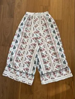 ガウチョパンツ　ペイズリー柄　アズノウアズ