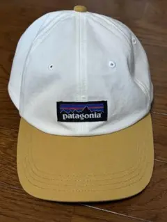 patagonia P6キャップ ホワイト/イエロー