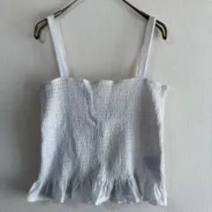 美品 H&M ホワイト キャミソール US L