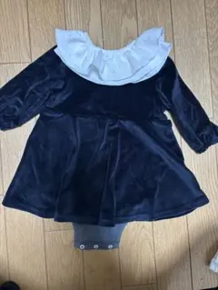 petit main ワンピース 70 プティマイン 襟付き ロンパワンピース