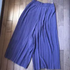 ユニクロ　M レディース　プリーツスカート風　パンツ　小豆色