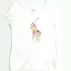 ポロ　ラルフローレン　Tシャツ　120 ロゴ　花　カラフルのサムネイル
