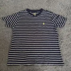 POLO ラルフローレン ネイビー　ストライプ Vネック　Tシャツ 150