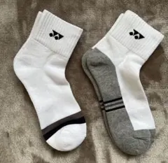 未使用品YONEX スポーツソックス 2足 ホワイト グレー 25～28cm
