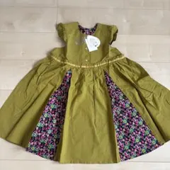 新品タグ付き⭐︎ninoオリーブグリーン ワンピース ノースリーブのサムネイル