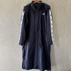 ✨お値下げ✨美品　adidas ロングベンチコート ネイビー M クリーニング済