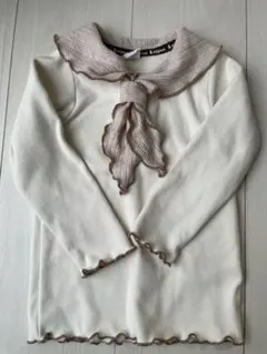 バースデー ＆mignon 襟付きリボン長袖トップス