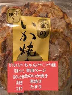 なっちゃん(*^◯^*)様専用 金のいか焼き 素焼き、たまり