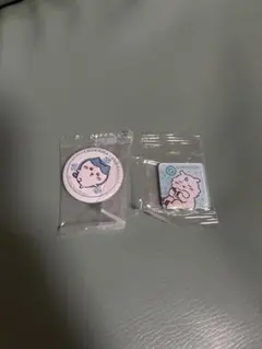 【新品未開封】ちいかわ　くら寿司　ガチャ　ハチワレバッチ　あのこマグネット