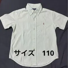 ralph lauren 薄緑色ストライプボタンダウンシャツ