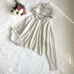 美品✨コーエン（F）綿混プルオーバーパーカー アイボリー フーディー パイルのサムネイル