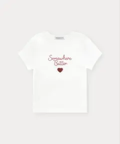 somewhere butter ロゴTシャツ　ホワイト　アイボリー　白
