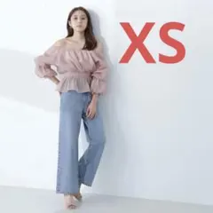 NATURAL BEAUTY BASIC ワイドストレートデニムパンツ　XSのサムネイル