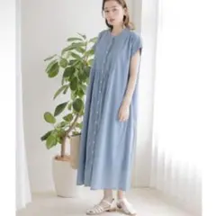 サニーレーベル◎エアリーコットンピンタックワンピース