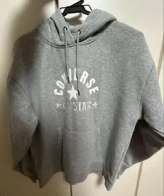 CONVERSE グレー フード付きパーカー Mサイズ