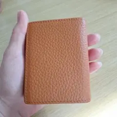 本革 ミニ財布 財布 レディース 三つ折りミニウォレット 小銭入れ キャメル