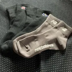 本日価格‼️new balance ソックス 3足セット。２３センチから２５センチ
