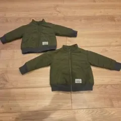 カーキ ブルゾン　ジップアップジャケット アウター