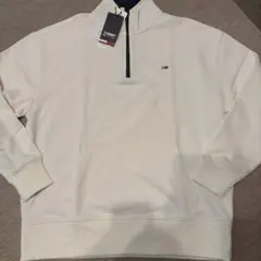 TOMMY JEANS ハーフジップ トレーナー ホワイト 新品