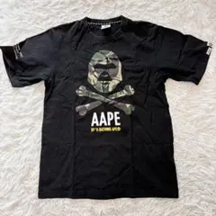 Aape ape Tシャツ ブラック 半袖 迷彩 黒 バックロゴのサムネイル