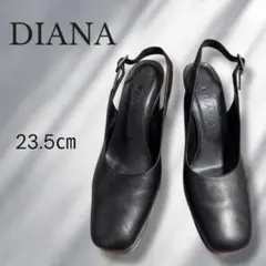 DIANA ダイアナ✨ 本革バックストラップパンプス 黒 23.5cm ブラック