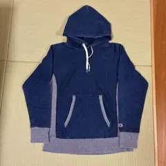 Champion プルオーバーパーカー リバースウィーブS ネイビー/グレー