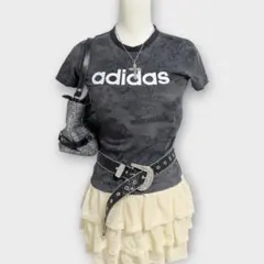 00s Y2K adidas カモフラ　迷彩柄　Tシャツ　ピチT マクブリングのサムネイル