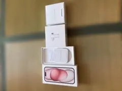 iPhone 15ピンク AirPodsの空箱