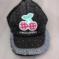mezzo piano メゾピアノ ドット柄 チェリー キャップ帽子女の子キッズのサムネイル