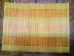 ストライプ模様のバンブーランチョンマット6枚セット