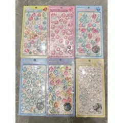 しずくちゃん　ぷっくりシール　立体　ぷくぷく　３Dシール　みるみる　6枚セット