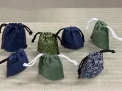 【７枚セット】【現物】【サイズばらばら】ミニミニ巾着　畳縁　小物　プレゼント