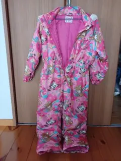 キッズ　120　余裕有り　女の子　スノボー　スキーウエア 　つなぎ　防寒仕様