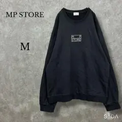 エムピーストア【メンズM】ロゴ入りスウェット プルオーバー トレーナー ゆったり