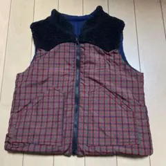 ファミリア★familia 中棉リバーシブルX チェックベスト100
