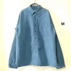 ROYAL ROBBINS 長袖 ポリシャツ ブルー系 チェック US古着 M