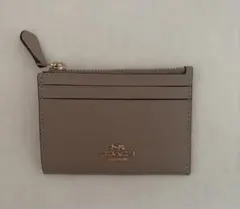 【美品】COACH ベージュ レザー カードケース
