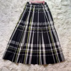 アーバンリサーチサニーレーベル サマーチェックタックスカート／ブラック