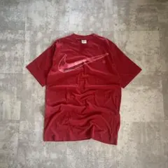 nike 00stシャツ デカロゴ archive y2k 短丈レッド - メルカリ