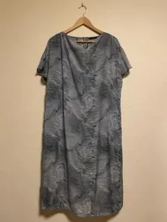 TANABANA ボーダー柄 半袖 ひざ丈ワンピース