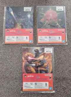 一番くじ ゴジラ -1.0 G賞 キャンパス風イラストボード＆ロゴステッカー3種